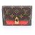 Louis Vuitton Monogram Portefeuille Flower Compact Wallet Rosso