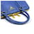 Borsa Prada in pelle Saffiano blu - vista 5