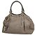 Borsa a mano Gucci Sukey in pelle grigia GG Marrone
