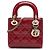 Dior Red Mini Patent Cannage Lady Dior Rosso Bordò