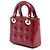 Dior Red Mini Patent Cannage Lady Dior Rosso Bordò - vista 2