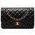 Chanel Black Jumbo Classic Lambskin Double Flap Nero