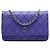 Chanel Fancy Wallet On Chain aus lila gestepptem Kalbsleder CC