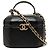 Custodia Vendome Chanel in pelle d'agnello matelassé nera Nero
