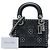Dior Mini Lady Dior in vitello Cannage nero con borchie a fiore - vista 6