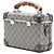 Borsa Vanity Gucci Beige GG Supreme Bamboo - vista 2