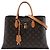 Borsa Tote Louis Vuitton Brown Monogram Flower Marrone