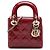 Dior Red Mini Patent Cannage Lady Dior Rosso Bordò