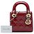 Dior Red Mini Patent Cannage Lady Dior Rosso Bordò - vista 7