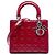 Dior Red Medium Patent Cannage Lady Dior Rosso Bordò