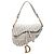Dior Gray Oblique bestickte Canvas Saddle Bag Braun