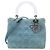 Dior Blue Medium Denim Cannage Acrylic Handles Lady Dior