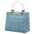 Dior Blue Medium Denim Cannage Acrylic Handles Lady Dior - vista 2