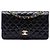 Chanel Black Medium Classic Lambskin Double Flap Schwarz
