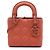Dior Orange Mini Ultra Matte Calfskin Cannage Lady Dior Arancione