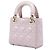 Dior Pink Mini Iridescent Lambskin Cannage Lady Dior Rosa - vista 2