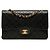 Chanel Black Medium Classic Lambskin Double Flap Nero