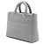 Dior Gray Large Embroidered Canvas Cannage Lady D Lite Marrone - vista 2