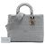 Dior Gray Large Embroidered Canvas Cannage Lady D Lite Marrone - vista 7