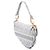 Dior Gray Oblique bestickte Canvas Saddle Bag Braun Grau - Ansicht 2