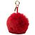 Fendi Charm per Borsa Pom Pom Cuore in Pelliccia di Volpe e Nappa Lucida Rossa Rosso - vista 2