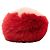 Fendi Charm per Borsa Pom Pom Cuore in Pelliccia di Volpe e Nappa Lucida Rossa Rosso - vista 3