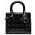 Dior Black Medium Patent Cannage Lady Dior Nero