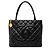 Borsa Tote Chanel Black Caviar Medallion Nero