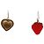 Orecchini Louis Vuitton Cuore Fragola in resina rossa placcata oro e strass Rosso - vista 2