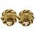 Orecchini a clip rotondi Chanel Gold CC placcati oro con strass D'oro - vista 2