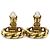 Orecchini a clip rotondi Chanel Gold CC placcati oro con strass D'oro - vista 4