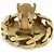 Orecchini a clip rotondi Chanel Gold CC placcati oro con strass D'oro - vista 5