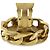 Orecchini a clip rotondi Chanel Gold CC placcati oro con strass D'oro - vista 6