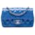 Chanel Blue Mini Rectangular Classic Patent Single Flap