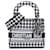Dior White Mini Embroidered Canvas Houndstooth Lady D Lite Bianco