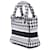 Dior White Mini Embroidered Canvas Houndstooth Lady D Lite Bianco - vista 2