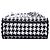 Dior White Mini Embroidered Canvas Houndstooth Lady D Lite Bianco - vista 3