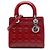 Dior Red Medium Patent Cannage Lady Dior Rosso