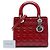 Dior Red Medium Patent Cannage Lady Dior Rosso - vista 7