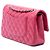 Chanel Pink Medium Classic Lambskin Double Flap Rosa - vista 2