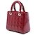 Dior Red Medium Patent Cannage Lady Dior Rosso Bordò - vista 2