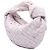 Bottega Veneta Mini Jodie in suede Intrecciato bianco - vista 2