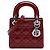 Dior Red Mini Patent Cannage Lady Dior Rot Bordeaux