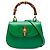 Bamboo Borsa Gucci Green Mini Calfskin Web 1947 con manico in bambù Verde