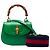 Bamboo Borsa Gucci Green Mini Calfskin Web 1947 con manico in bambù Verde - vista 7