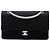 Chanel Black Medium Classic Jersey Bijoux Chain Double Flap Nero