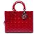 Dior Red Large Patent Cannage Lady Dior Rosso