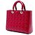 Dior Red Large Patent Cannage Lady Dior Rosso - vista 2