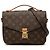 Louis Vuitton Brown Monogram Pochette Metis Marrone