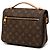 Louis Vuitton Brown Monogram Pochette Metis Marrone - vista 2